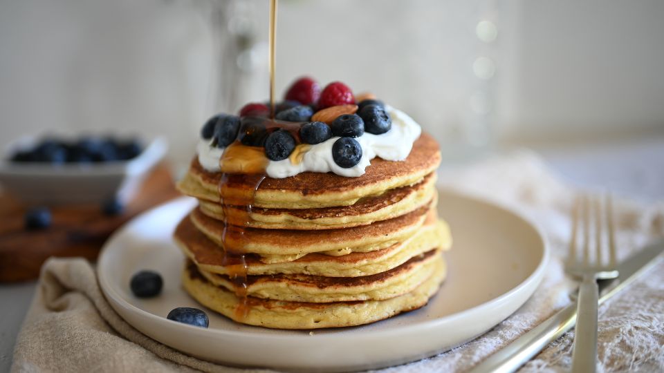 pancakes à la farine de lupins